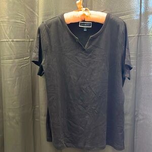 Cotton fitted V-neck T-shirt